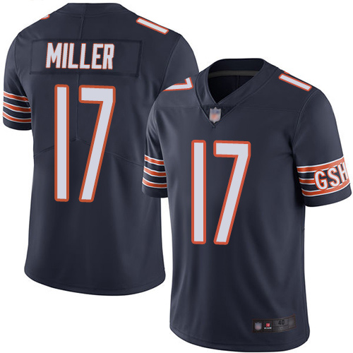 Chicago Bears Limited Navy Blue Men Anthony Miller Home Jersey NFL Football #17 Vapor Untouchable->nfl t-shirts->Sports Accessory